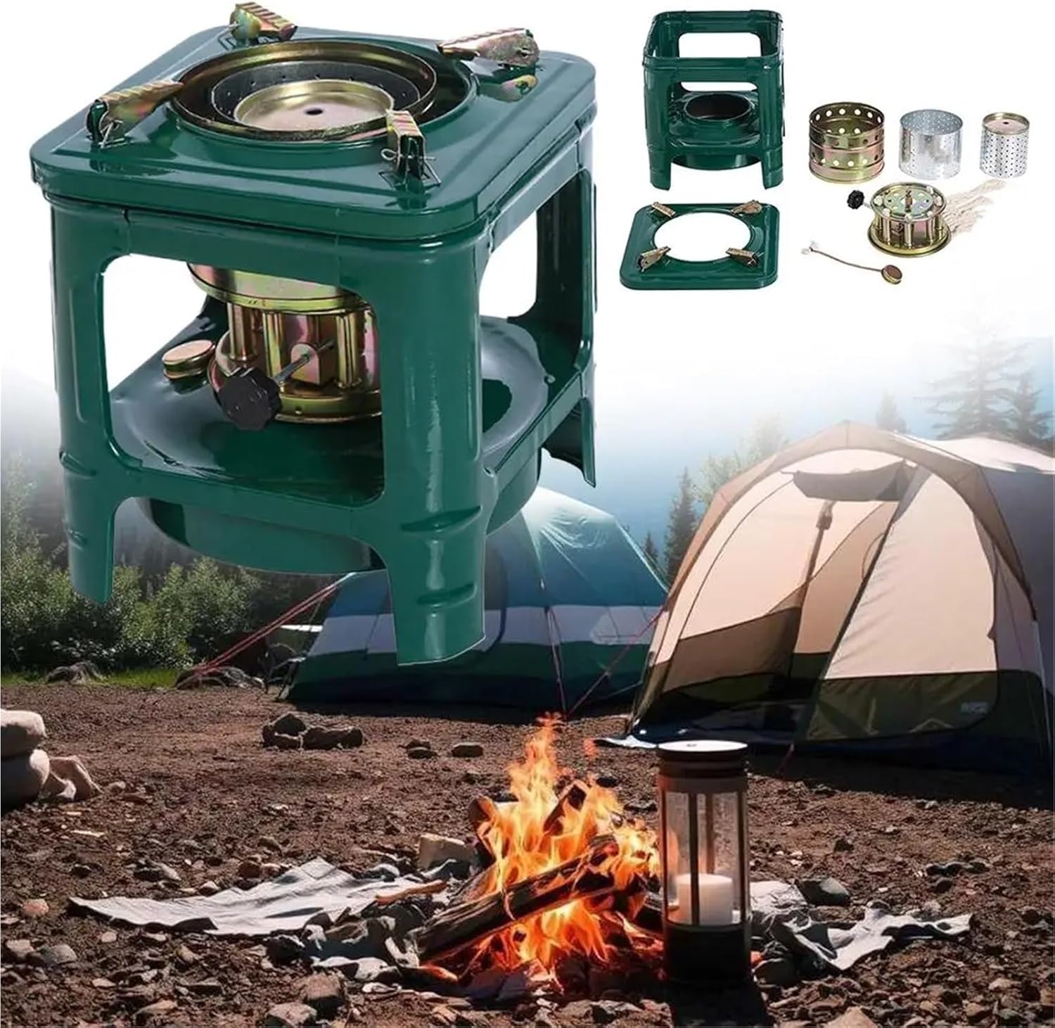 Kerosene Heater, Integrated 8-core Kerosene Stove For Outdoor Camping Picnicking Water Heating And 1-2 Person,for Indoor Camping Garage