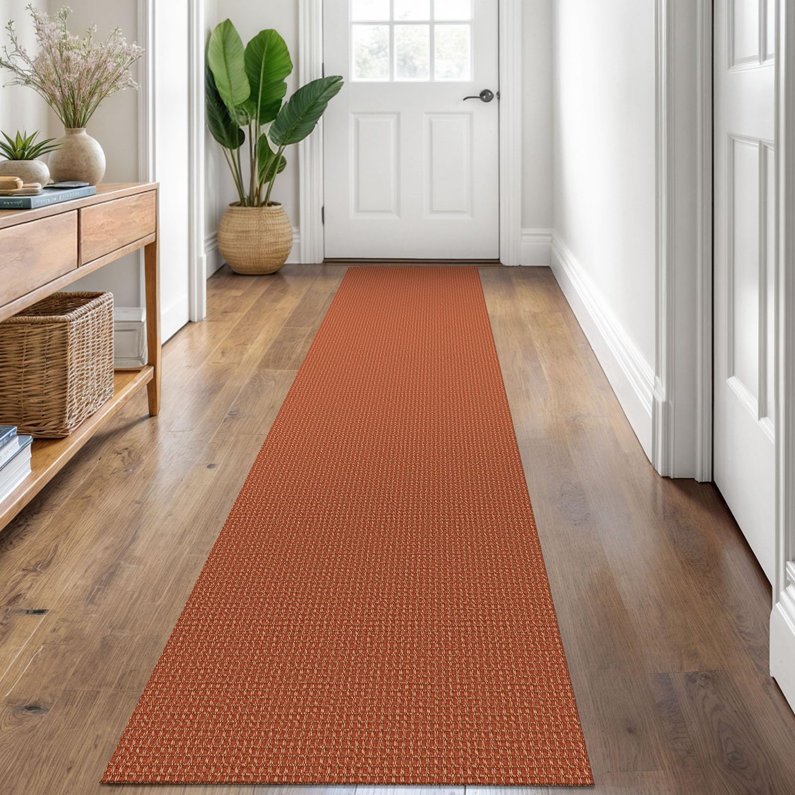 KOZYFLY Runners for Hallways 2x8 ft Washable Kitchen Runner Non Slip Rubber Backed Hall Runners Cotton Entryway Runner Rugs Floor Carpet for Indoor