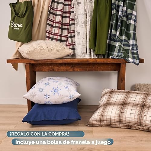 Miniatura 8 de Bare Home Juego de sábanas de franela 100% algodón, terciopelo suave y pesado, franela de doble cepillado, bolsillo profundo (Queen, Blanco)