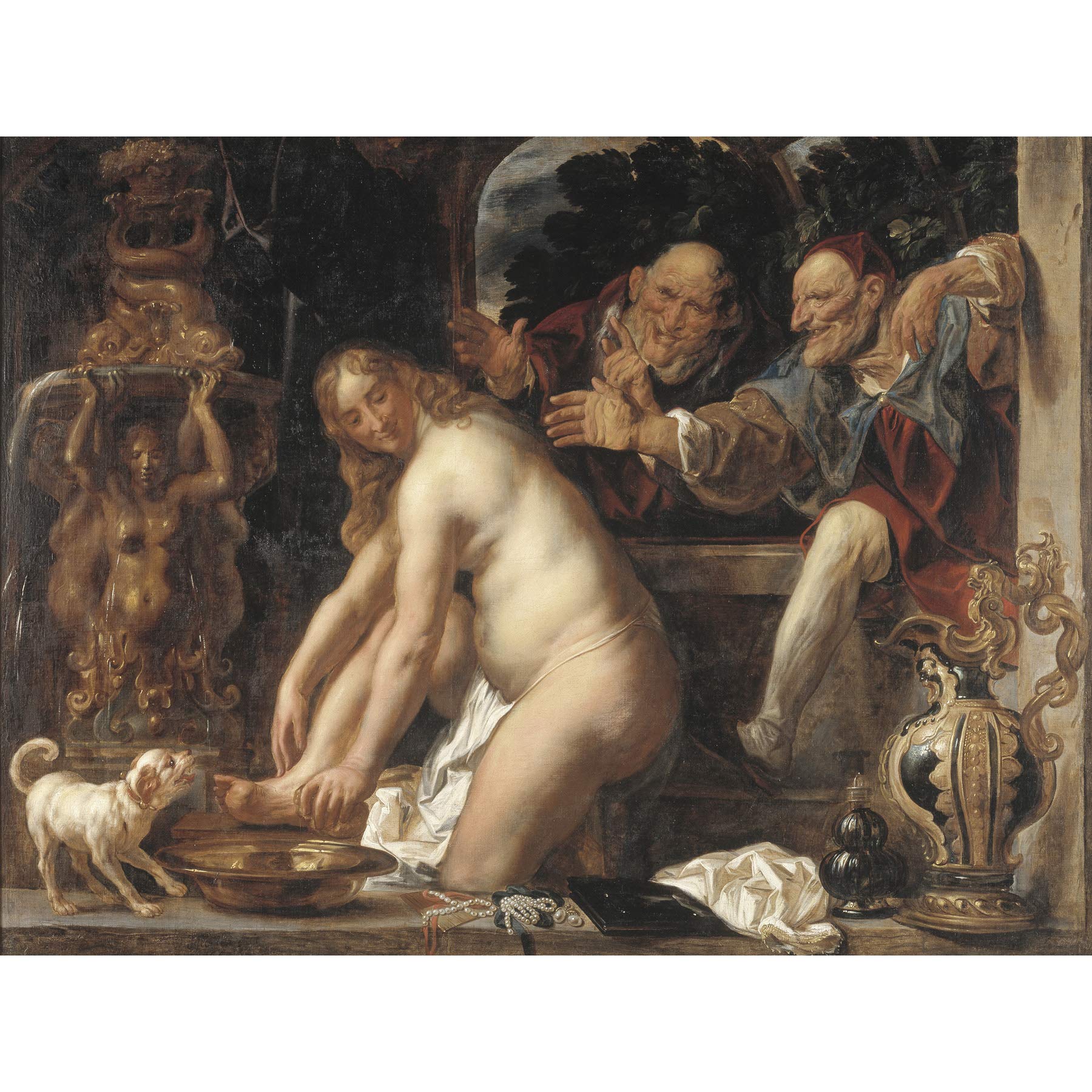 Fine Art Prints Jordaens Susanna Elders Biblical Painting Large Wall Poster Thick Paper 18X24 Inch