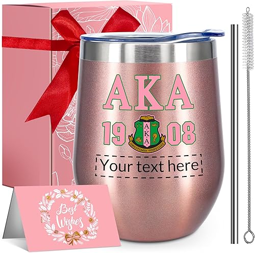 Miniatura 8 de KAIRA Vasos personalizados para mujer, vaso de vino de acero inoxidable personalizado con tapa, 12 onzas, taza de café helado con aislamiento de