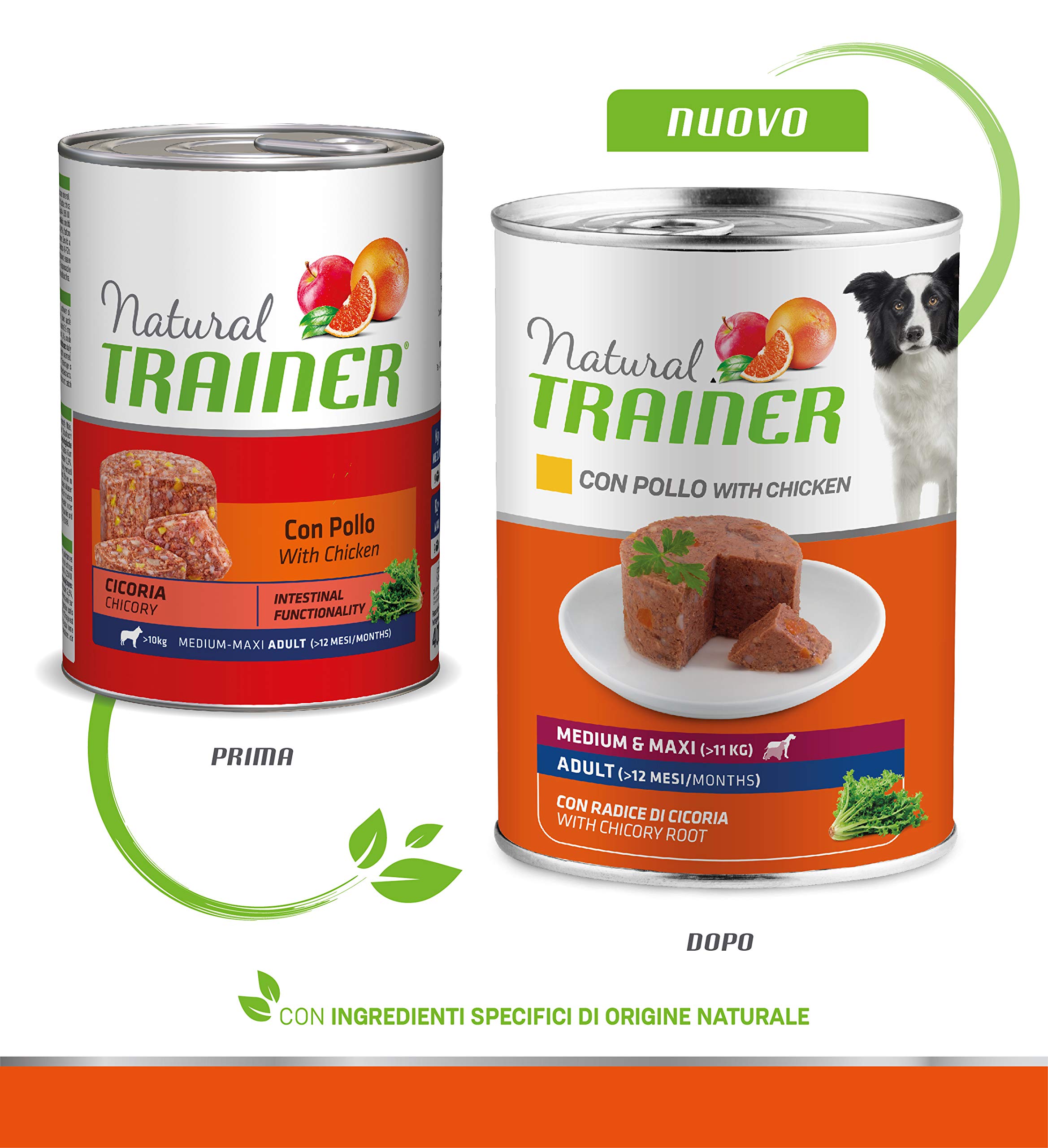 Natural Trainer - Cibo Umido Per Cani Adulti Con Pollo, 12 Scatole Da 400g | Alimento Medium-Maxi - Foto 11