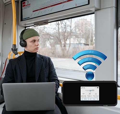 Miniatura 8 de EVDO-LINK Paquete para hotspot Inseego 5G MiFi M2100  WiFi portátil móvil 5G global con estuche y batería adicional para batería durante todo el día