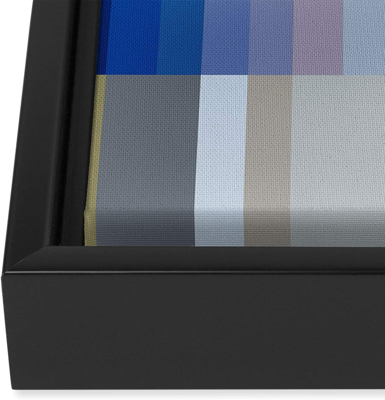 Deny Designs Mareike Boehmer Nordic Combination 30 Black Framed Art Canvas, 8" x 10", Blue