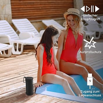 Sound Bass Robuste Schutzhülle für Sonos Roam 2 Schwarz
