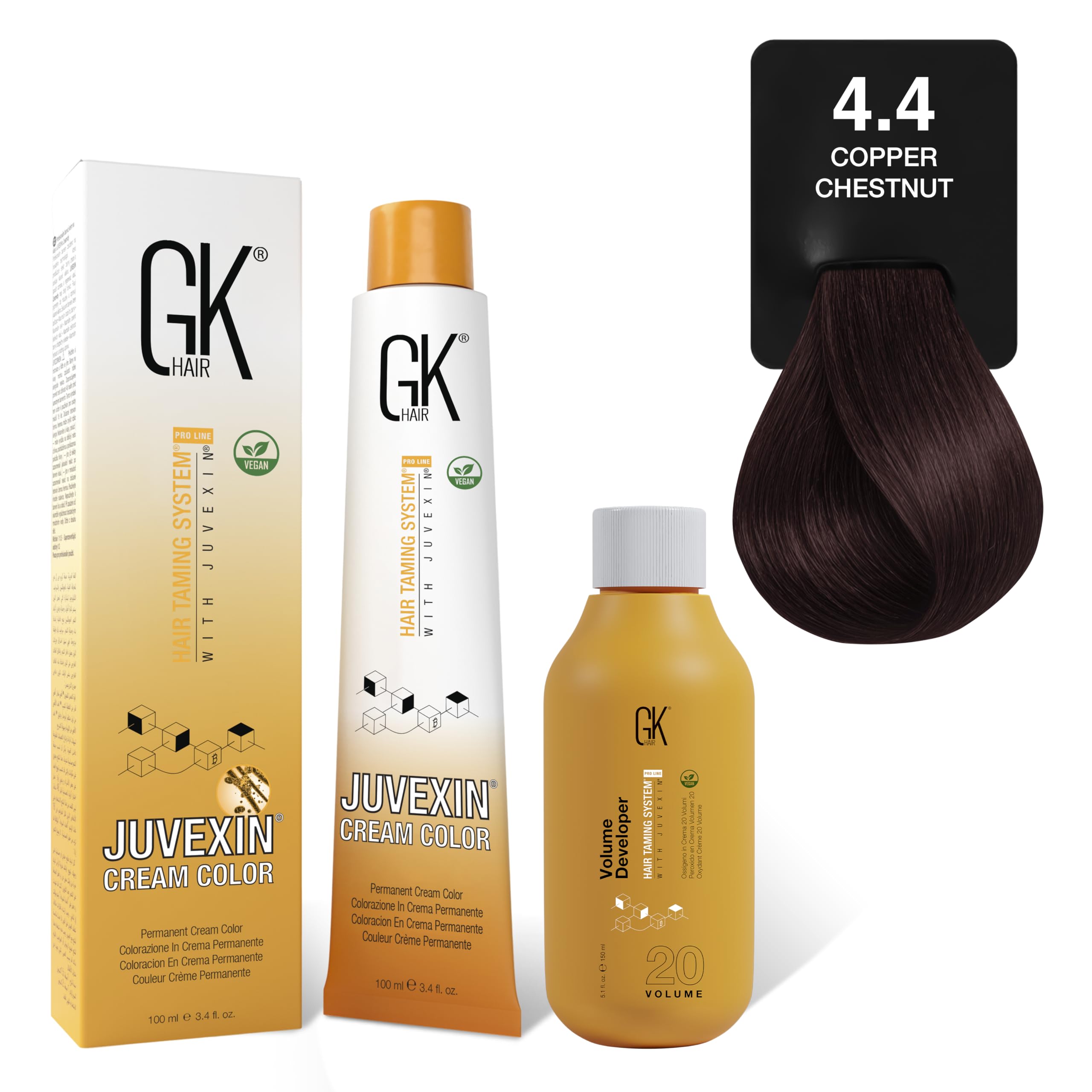 Amazon.com : GK HAIR Global Keratin Copper Chestnut 4.4 Hair Color