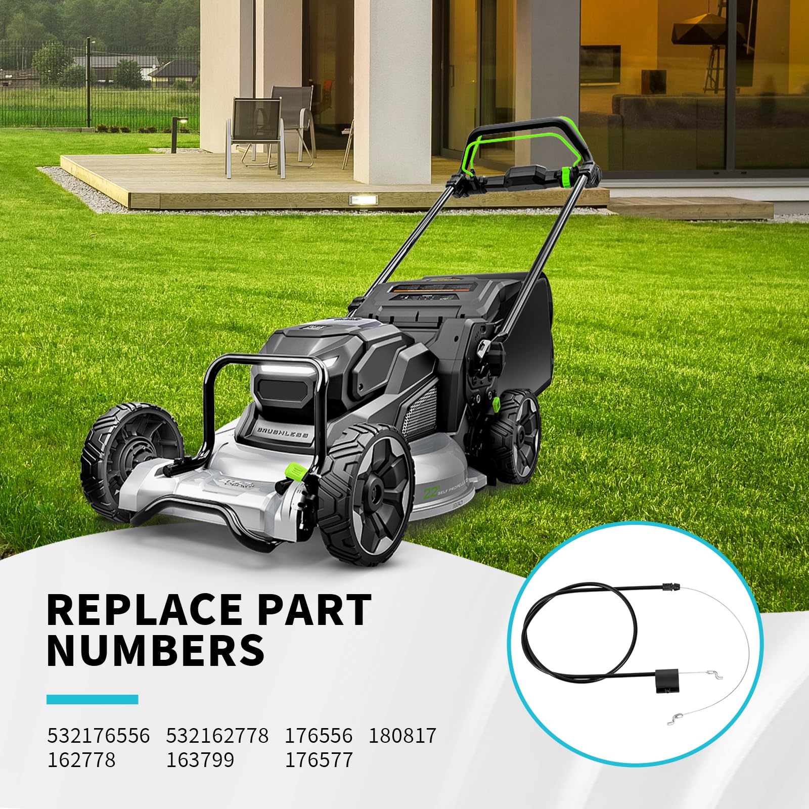 Cavo Di Controllo Motore Per Tosaerba Weed Eater. Compatibile Con I Modelli CHD4QE22SB, WE300N20S, WM5N22SHA. Sostituzione Diretta, Marchio The ROP Shop. Ripara Il Tuo Rasaerba In Pochi Minuti.