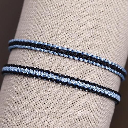 Miniatura 2 de 2 pulseras a juego de color rojo y negro para mejores amigos y parejas, regalo para ella, él, cumpleaños, novio, novia, mejores amistades