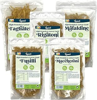 Locawo High Protein & Low Carb Box Pasta Lovers | Bis zu 74% weniger Kohlenhydrate | bis 12-fache Menge Ballaststoffe | Vegan