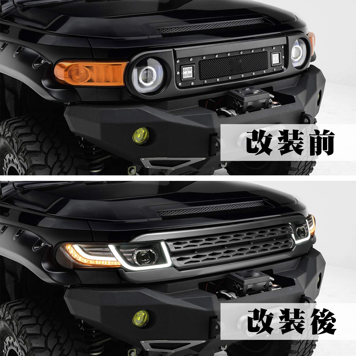 Amazon | YUANZHENG トヨタ FJ クルーザー ヘッドライト全 LED ヘッド 