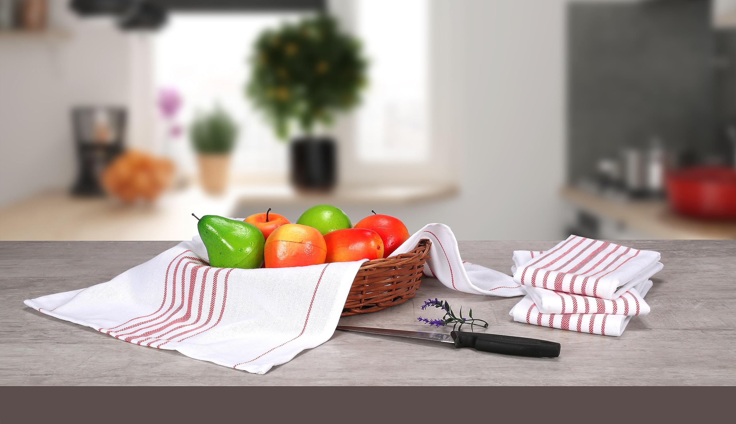 Strofinacci set 3 pezzi Cucina Puro Cotone 100% Morbido assorbente resistente