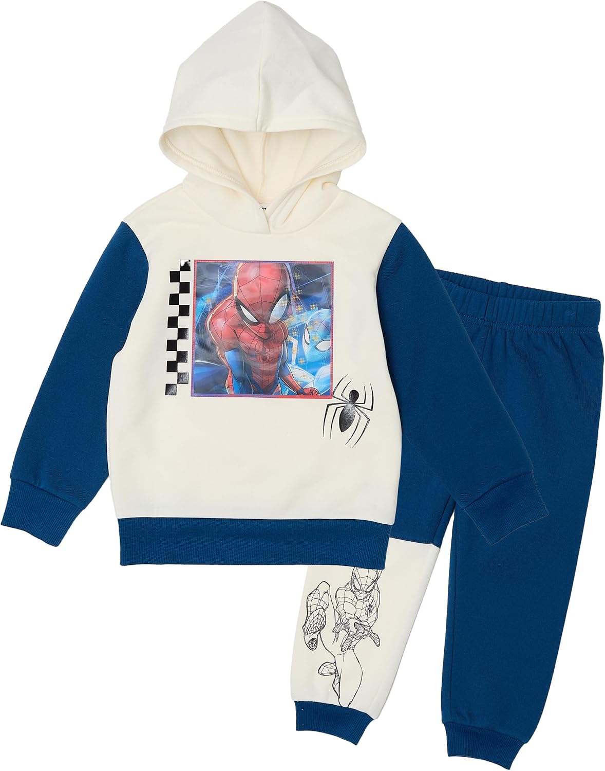 Marvel Spider-Man Boys’ Lenticular Hoodie and Jogger Pants Set, 2-Piece Fleece Outfit