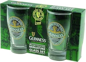 Guinness Green Collection Mini Pint Glass, Set of 2 - Shot Glass Size