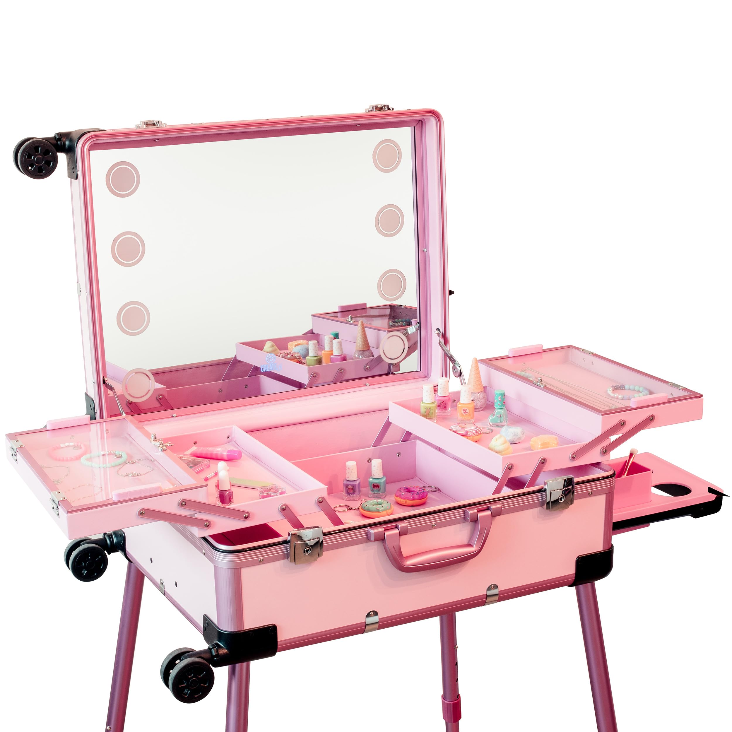 Create It! – 84536 - Makeup Artist Trolley, Rosa, Nowoczesny