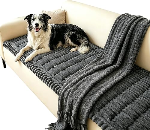 Capslpad Couch Covers for Dogs Washable Non Slip Pets Sofa Covers Fuzzy Sofa Sli