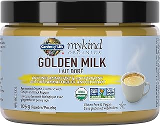Garden of Life mykind Organics Golden Milk Anti-Inflammatory & Antioxidant Powder - 44mg Turmeric Curcumin (95% Curcuminoids), Ashwagandha - Organic Non-GMO Vegan & Gluten Free Herbal Supplement, 30 Servings