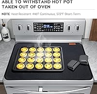 Vista 5 de Cubierta de estufa a prueba de fuego, cubiertas superiores de estufa resistentes al calor para estufa eléctrica, cubierta superior de estufa