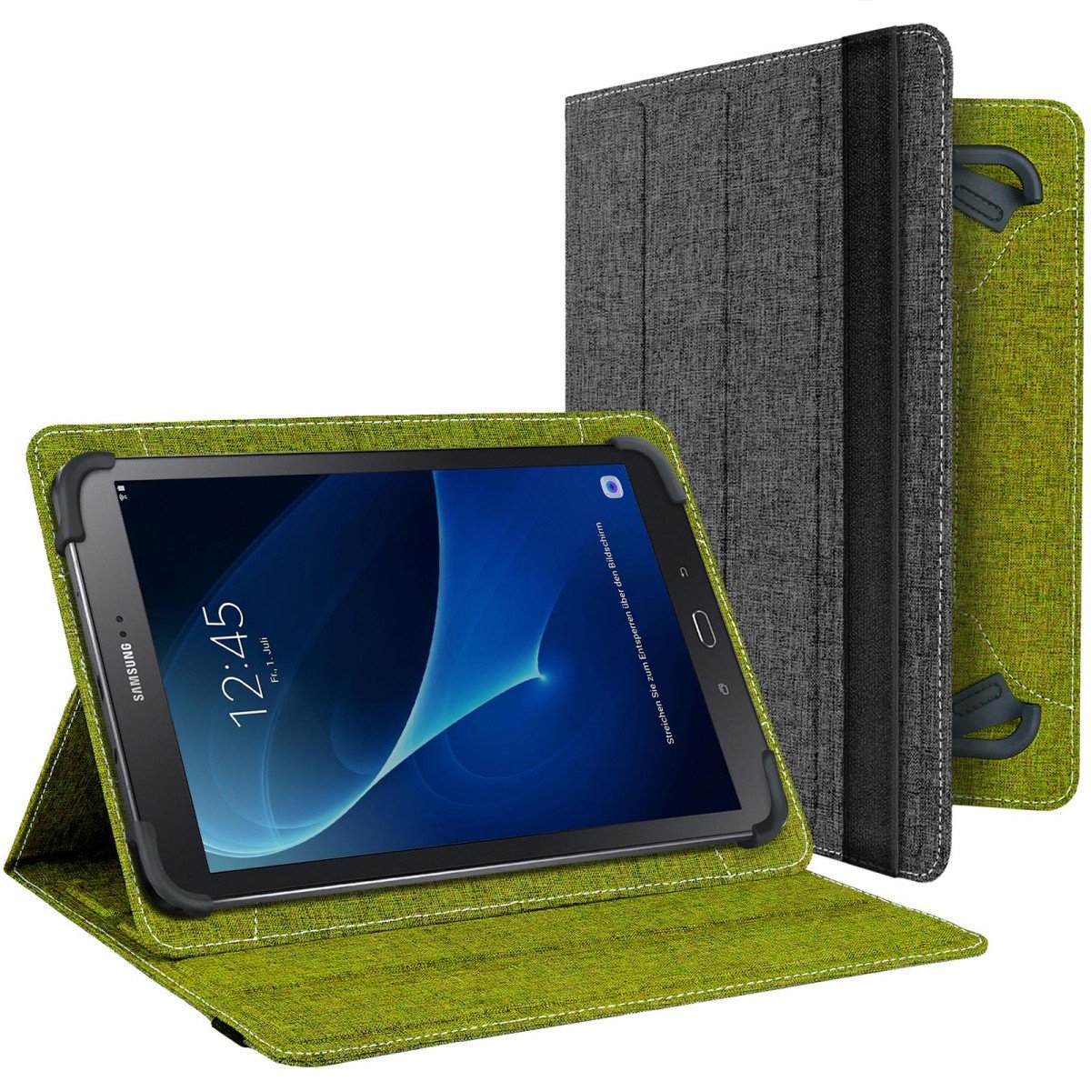 eFabrik Book Cover for Samsung Galaxy Tab A 10.1 2016 (T580N T585N) Protective Case Green/Grey