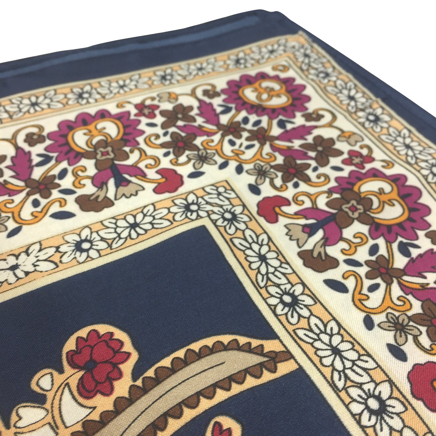 YOUR SMILE Silk Like Scarf Women's Fashion Pattern Large Square Satin Headscarf Headdress