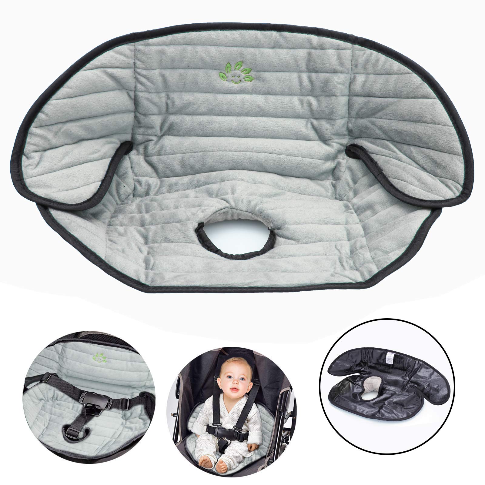 Car Seat Protector Pad, Waterproof Potty Training Pads Liner, Travel Gear Baby and Toddler Car Seat Protector Pad for Drink Spills, Leaky Nappies and Potty Training Accidents (1 Pack, Grey)