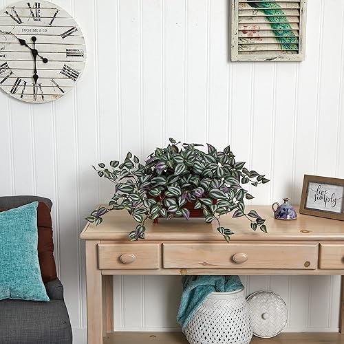 Miniatura 2 de Nearly Natural Planta artificial judía errante en maceta decorativa