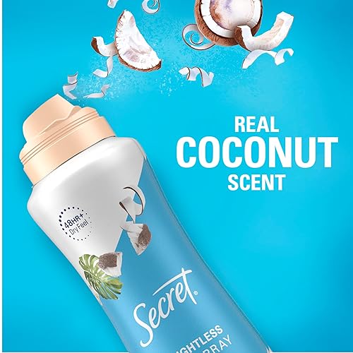 Miniatura 2 de Secret Dry Spray Desodorante antitranspirante, nutriente aceite de coco y argán, 4.1 onzas (paquete de 3)