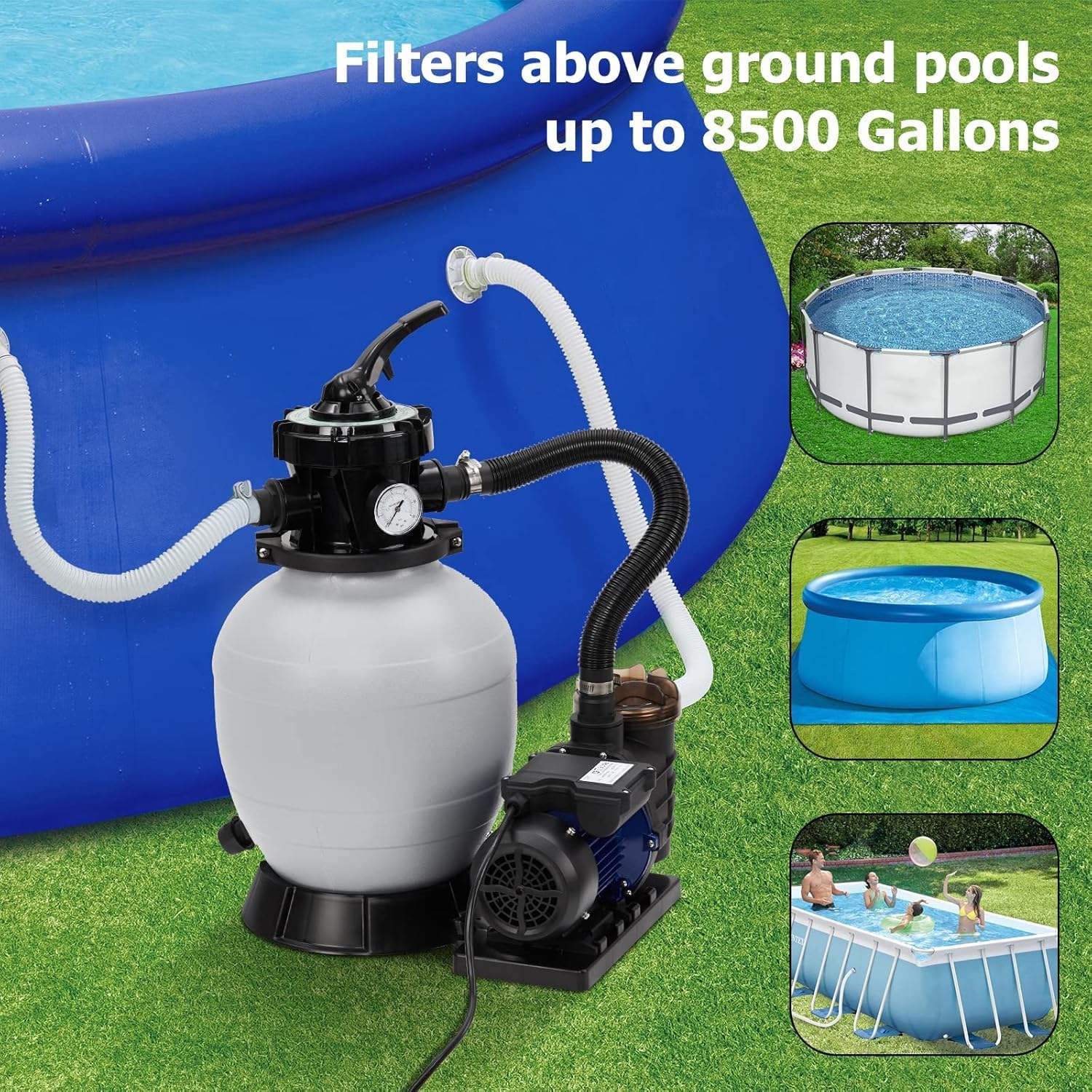 Pool Pumps Above Ground, Blue
