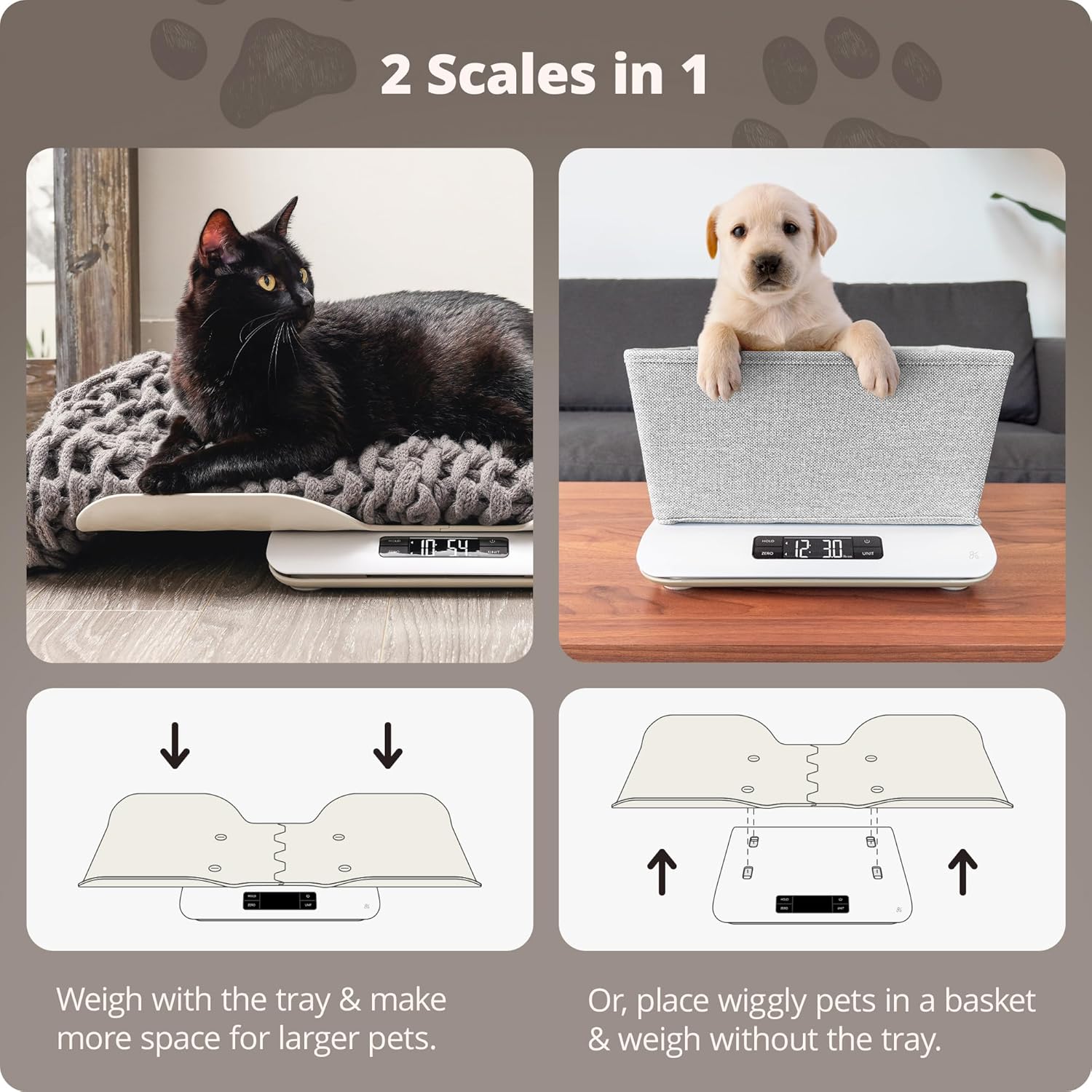 Greater Goods Digital Pet Scale, Accurately Weigh Your Kitten, Rabbit, or Puppy with a Wiggle-Proof Algorithm, Great Option as a Scale for Small Animals, Designed in St. Louis