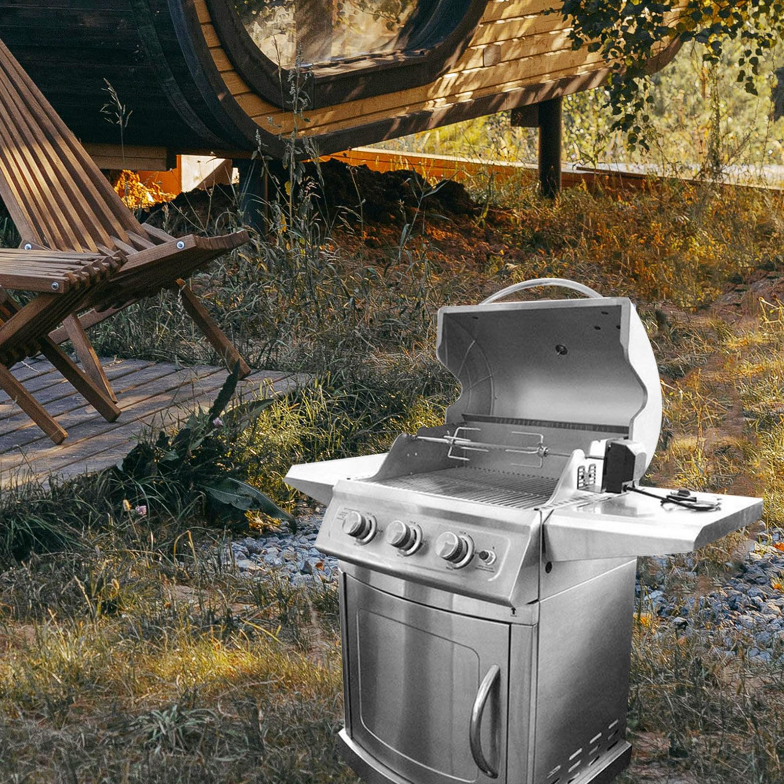 Wspornik silnika ze stali nierdzewnej 304 Rserie przenośny zewnętrzny grill akcesoria montażowe e do grillowania idealny do ogniska i użytku na podwórku