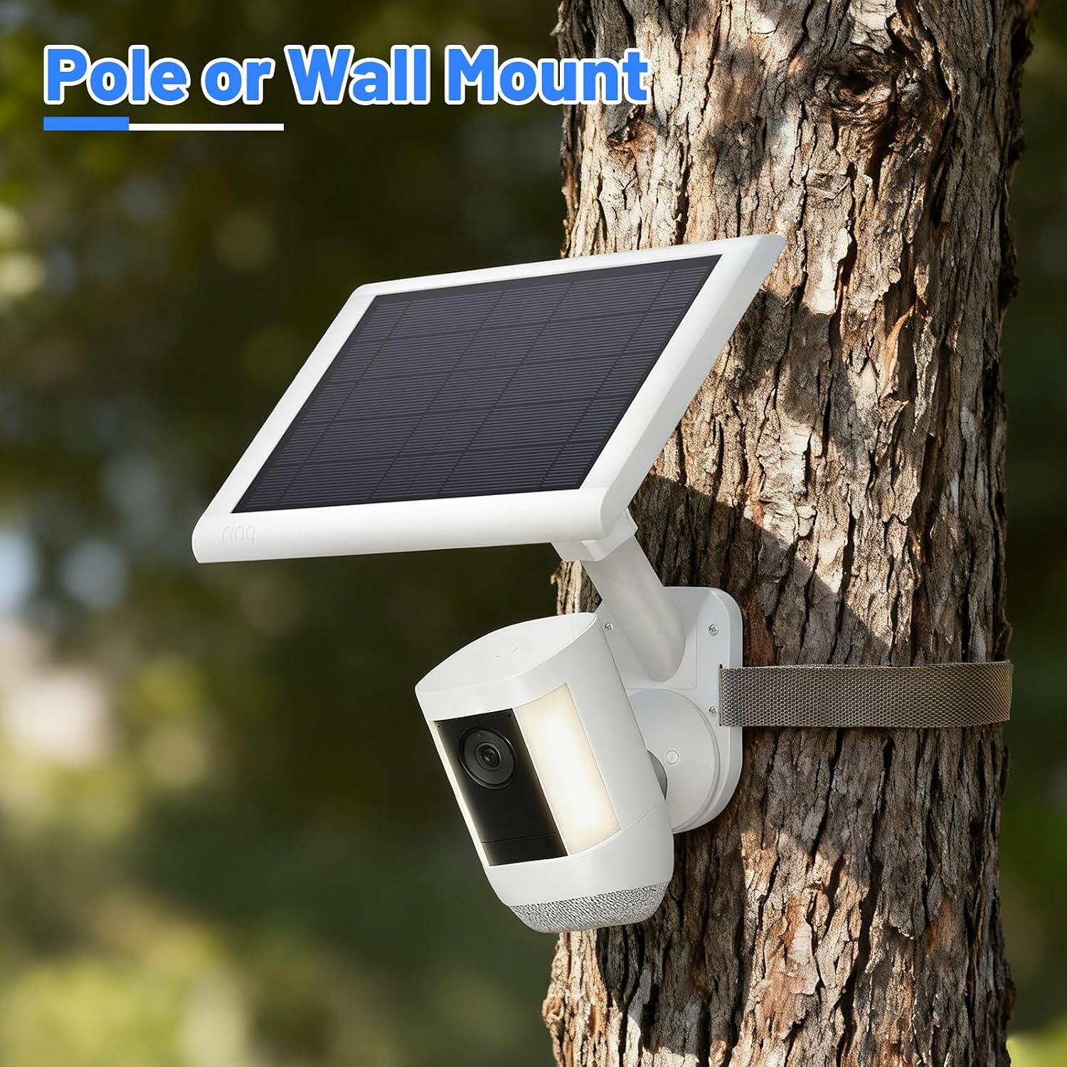 Universal 2-in-1 Wall Mount for Solar Panel & Camera-Compatible with Ring Stick Up Cam/Spotlight Cam/Plus/Pro(Battery), Blink, Arlo, Eufy, Wyze-Adjustable Solar Panel Mount with 360° Rotation 2 Pack