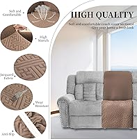 Vista 499 de Fundas 100% impermeables para sofá reclinable seccional, fundas para sofá reclinable en forma de L, funda para sofá seccional de esquina