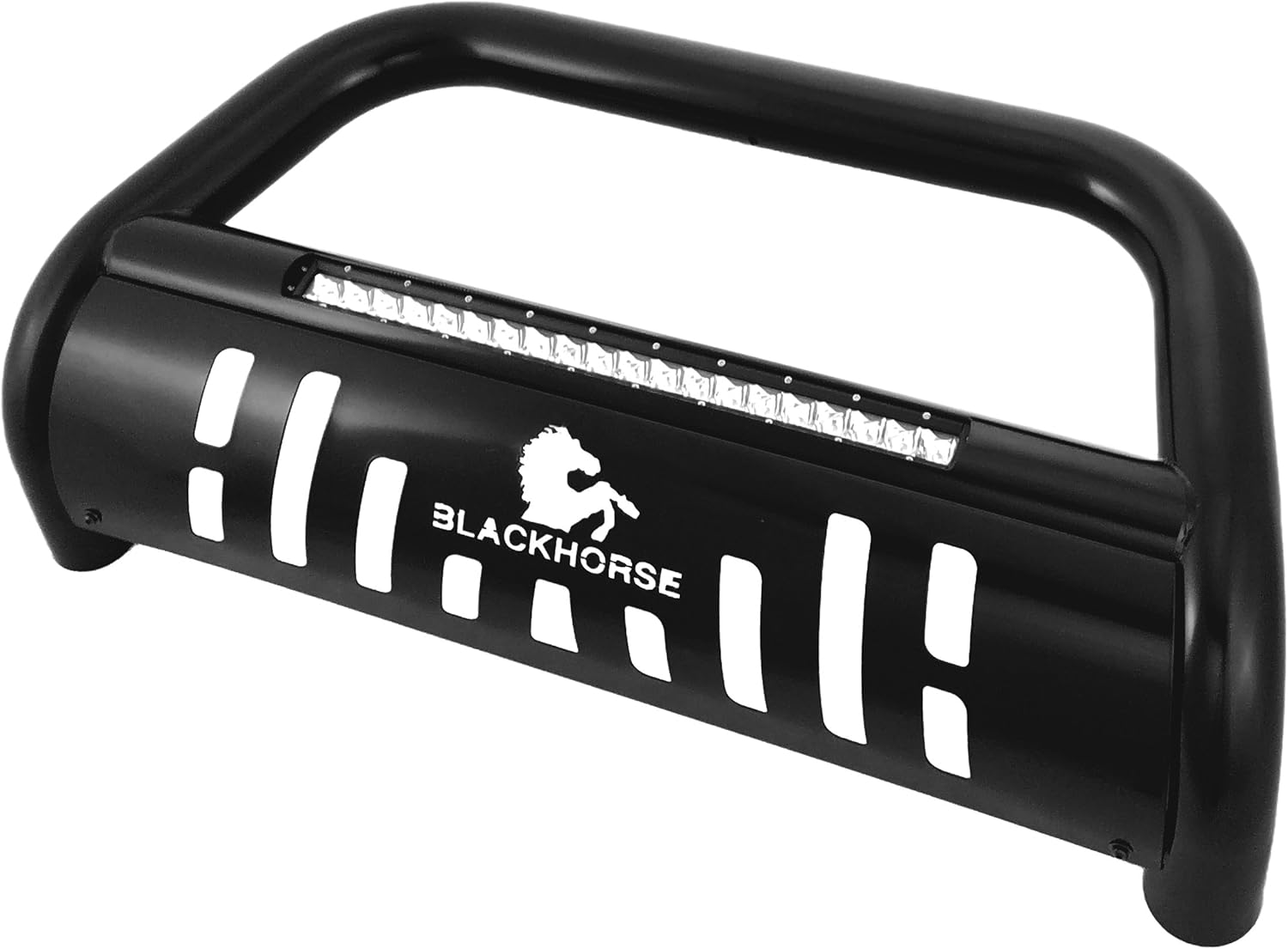 Black Horse Beacon Bull Bar Skid Plate Black Compatible with 2005-2015 Toyota Tacoma-BE-TOTA05B
