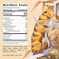 Vista 2 de East and Else Galletas Fortune, envueltas individualmente, sabor vainilla, paquete a granel premium, fabricadas en Estados Unidos (50 unidades)