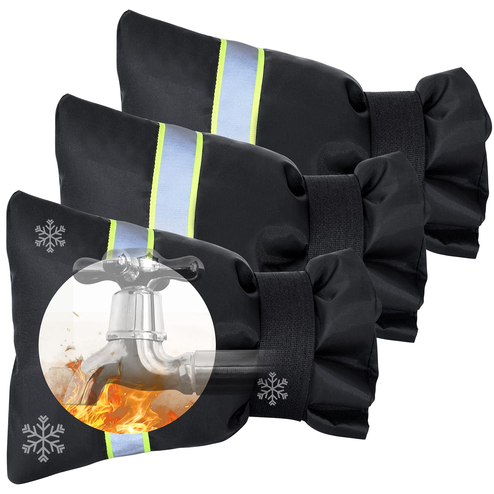 Amazon.com: Faucet Cover for Winter Freeze Protection,Spigot Cover with  Reflective Strips,Outside Faucet Cover for Cold Weather,Velcro Thickened  Anti-Freeze Outdoor Faucet Socks,Reusable Hose Bib Covers : Patio, Lawn u0026  Garden