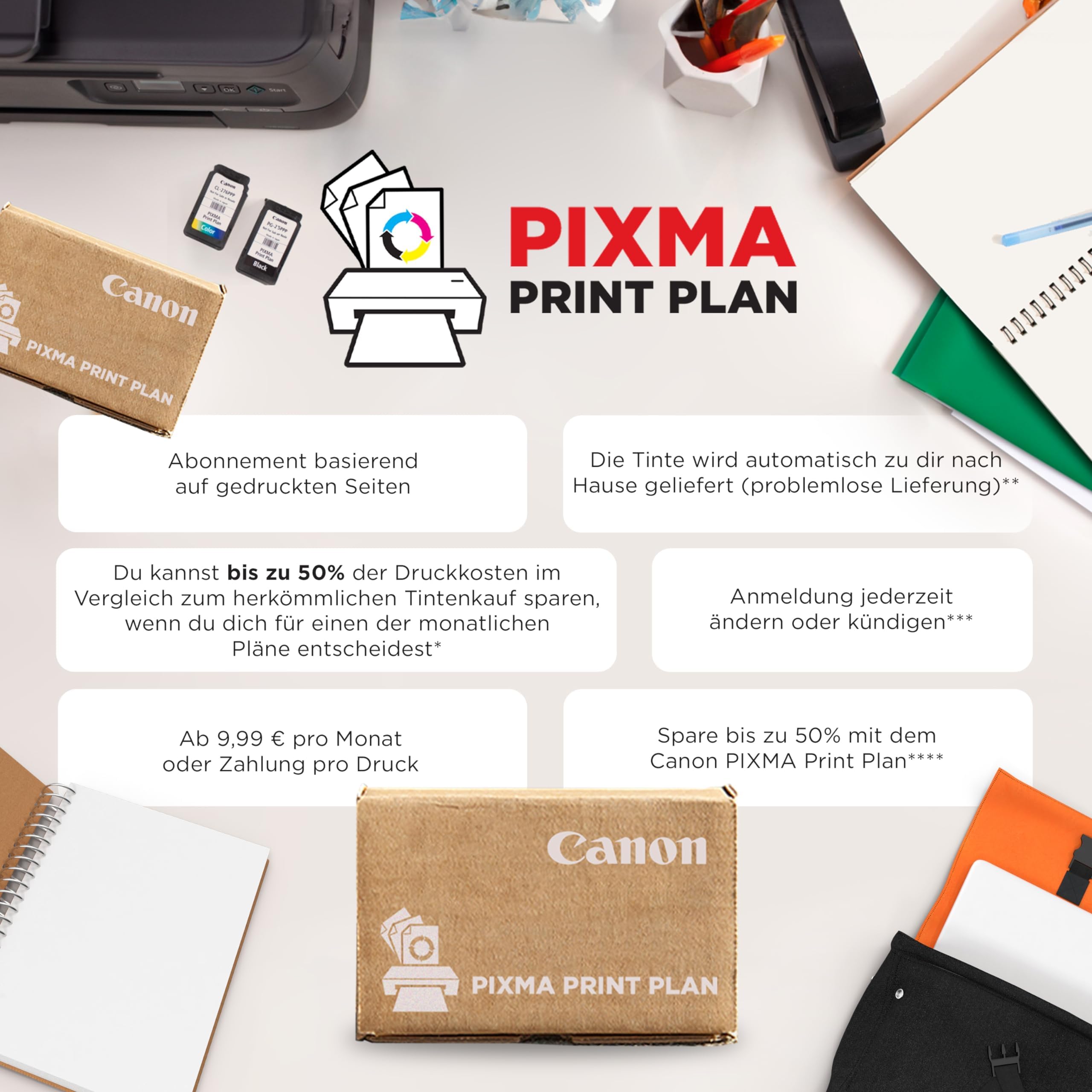 Canon Serie PIXMA TS5350i - Stampante WiFi per la Casa con Display OLED | Connessione Wireless per Stampare Facilmente da Smartphone | Stampante Multifunzione con PIXMA Print Plan