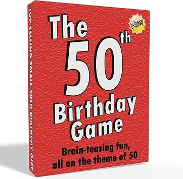 50th Birthday The Game - amusing gift idea or fun party ice breaker, especially for people turning fifty. Perfect for those who need 50 bday gifts for women and 50th birthday gifts men