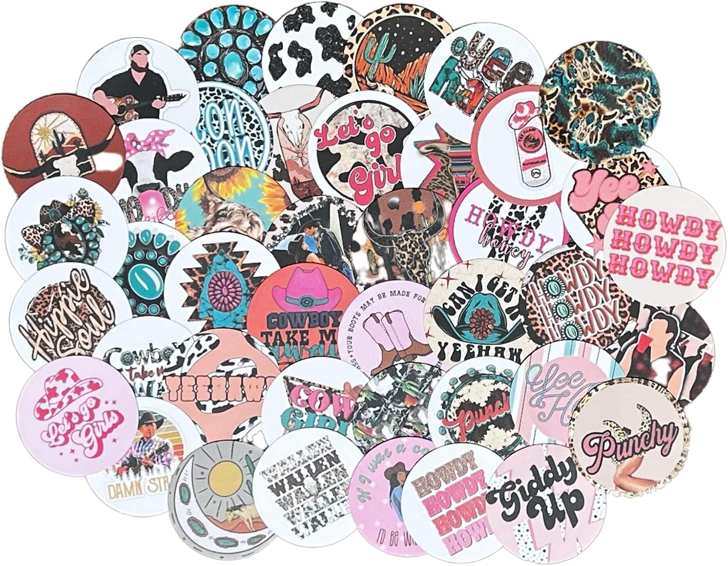 Freshie Cardstock Cutouts Rounds 3” inch for Freshies Random Mix | 32 pk | For Scented Aroma Beads Bake with Mold for Car Freshie Designs, Western, Cow, Leopard, Aztec, Howdy, Bull Skull