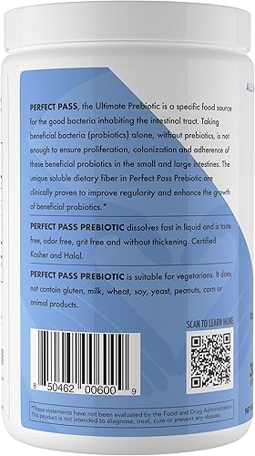 Miniatura 4 de PERFECT PASS Prebióticos y probióticos para la salud digestiva, paquete de suplemento de cápsulas y polvo para adultos, cepas de bacilo naturales