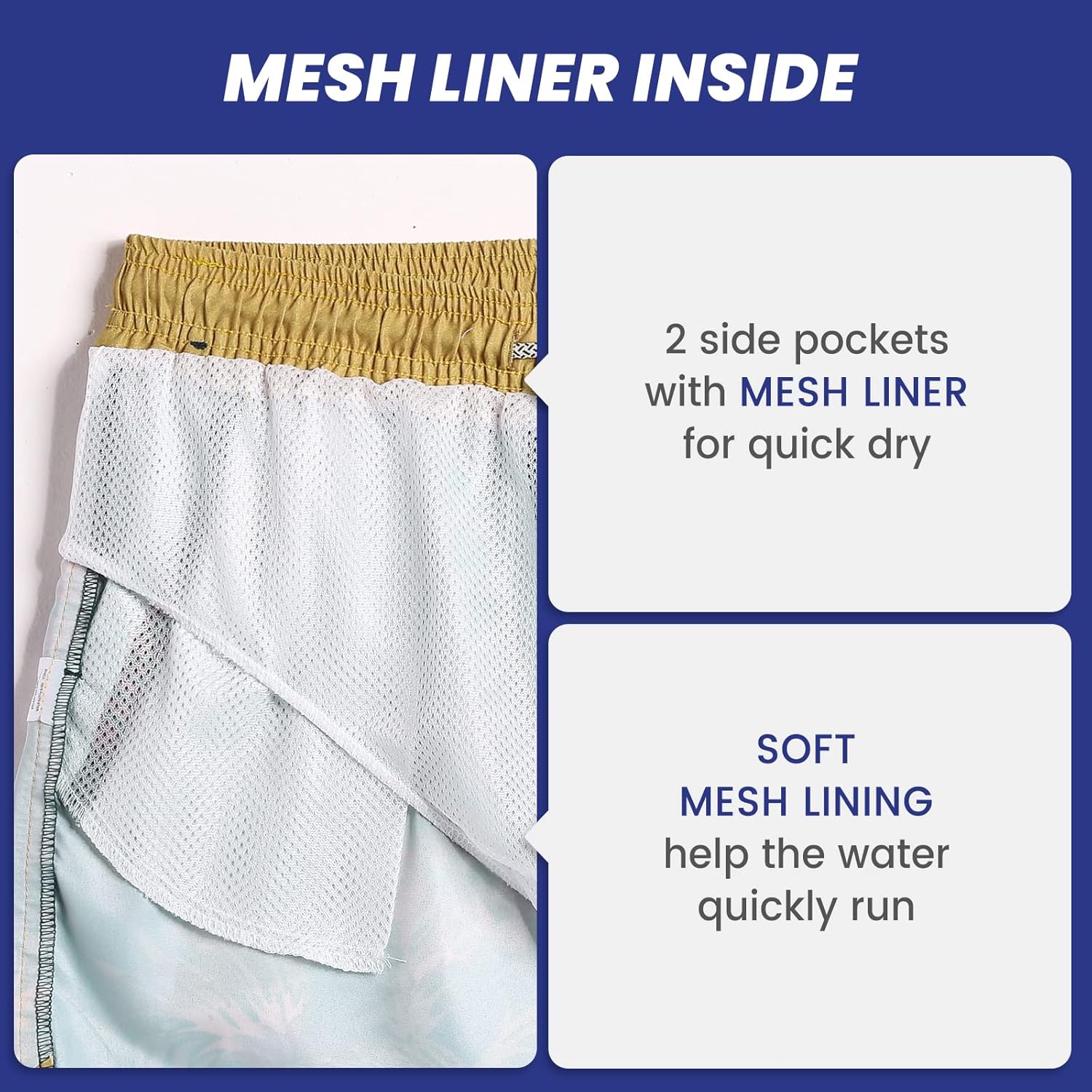 maamgic Mens Boys Short 80s 90s Vintage Swim Trunks with Mesh Lining Quick Dry Swim Suits Board Shorts | 