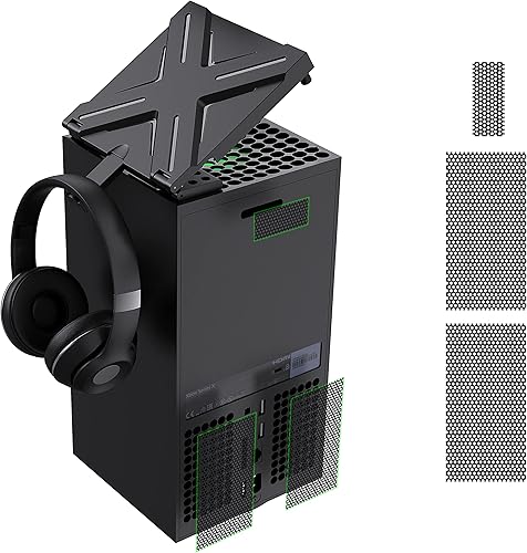 Benazcap Funda compatible con Xbox Series X, funda superior de filtro de polvo y accesorios de filtro a prueba de polvo para Xbox Series X