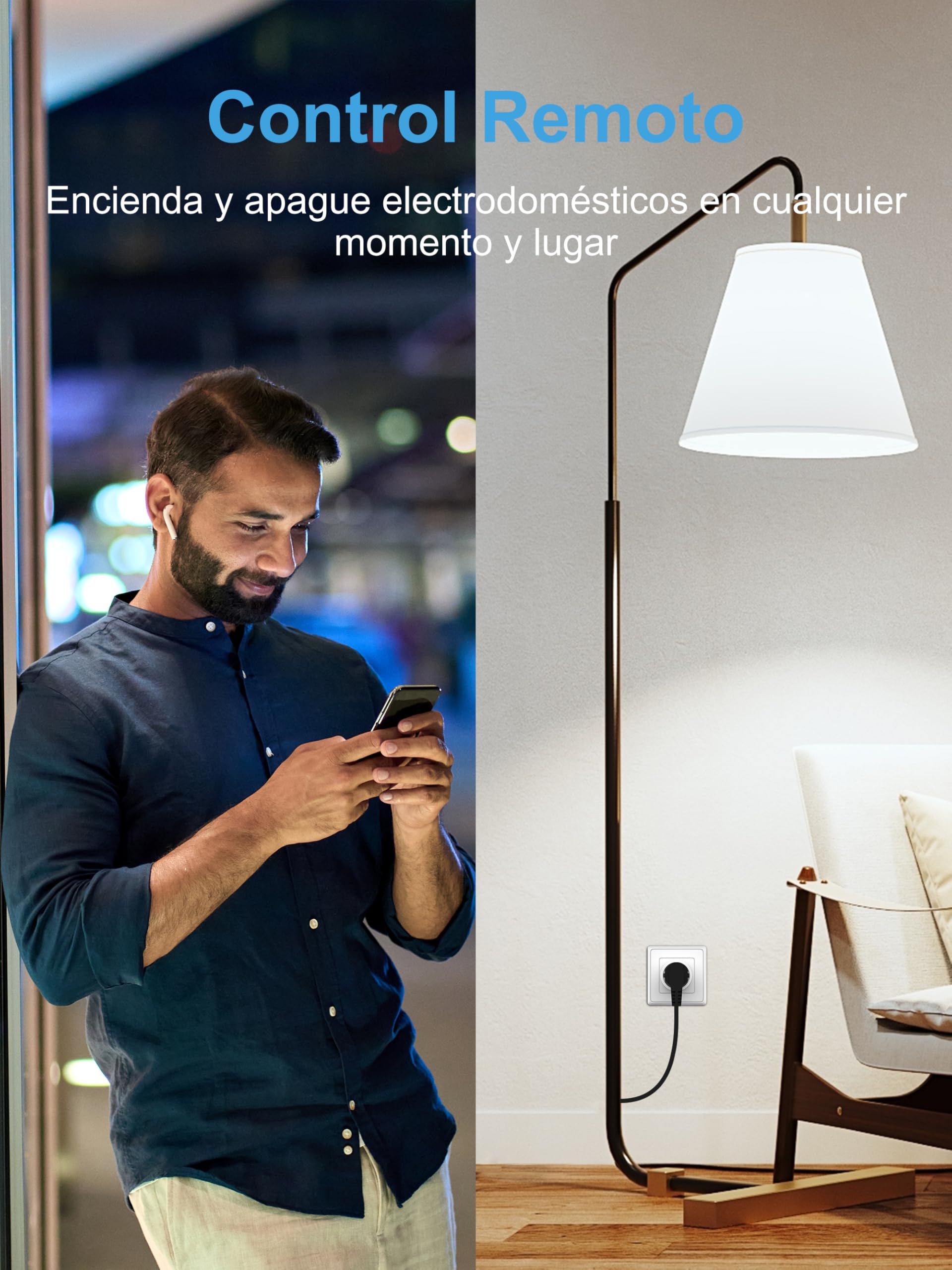 EIGHTREE Zigbee - Enchufe inteligente con medición de consumo de energía | 16 A, repetidor Zigbee, requiere hub, compatible con Home Assistant, SmartThings, Alexa, programación y temporizador