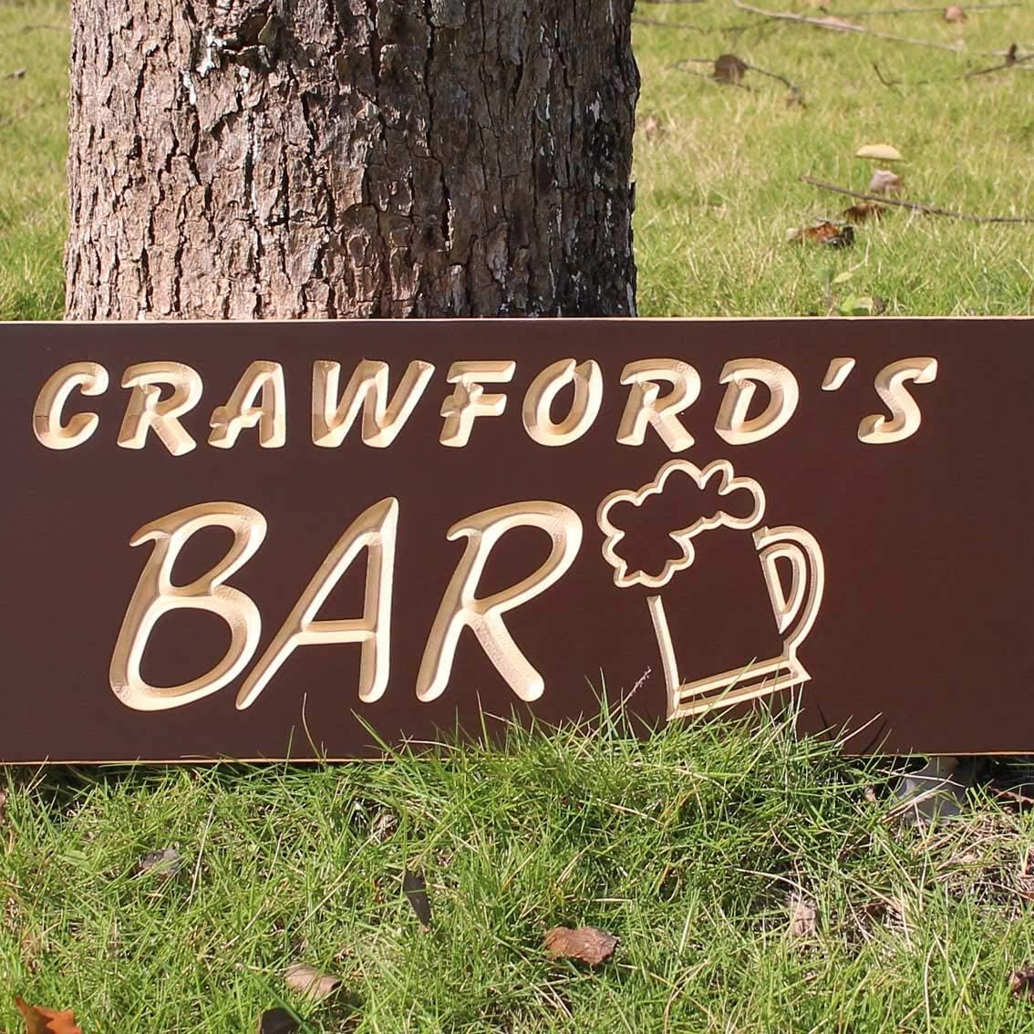 ADVPRO Name Personalized Bar Beer Mug Cup Decoration Man Cave Engraved Wooden Sign 23 x 9.25 st18s62-wpc0067-tm-l