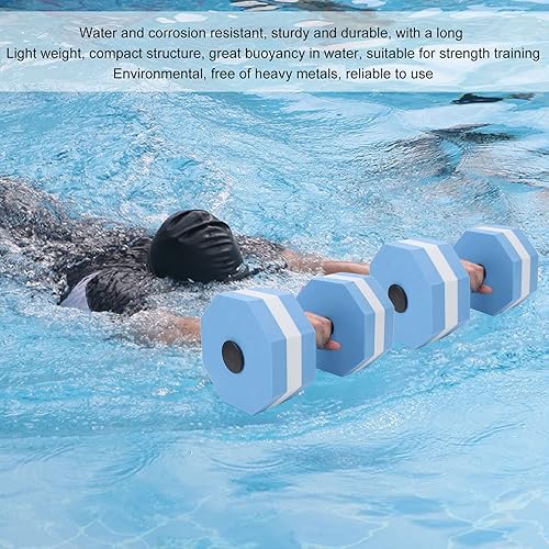 Miniatura 8 de Juego de 2 mancuernas de espuma EVA de alta densidad, mancuernas de ejercicio Aq uatic, para hombres y mujeres, piscinas interiores, entrenamiento