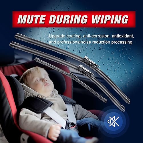 Miniatura 135 de 28"+20" Limpiaparabrisas frontales para Toyota Sienna 2020 2019 2018 2017 2016 2015 2014 2013 2012 2011 2010 (Juego de 2) Adaptador de gancho J/U