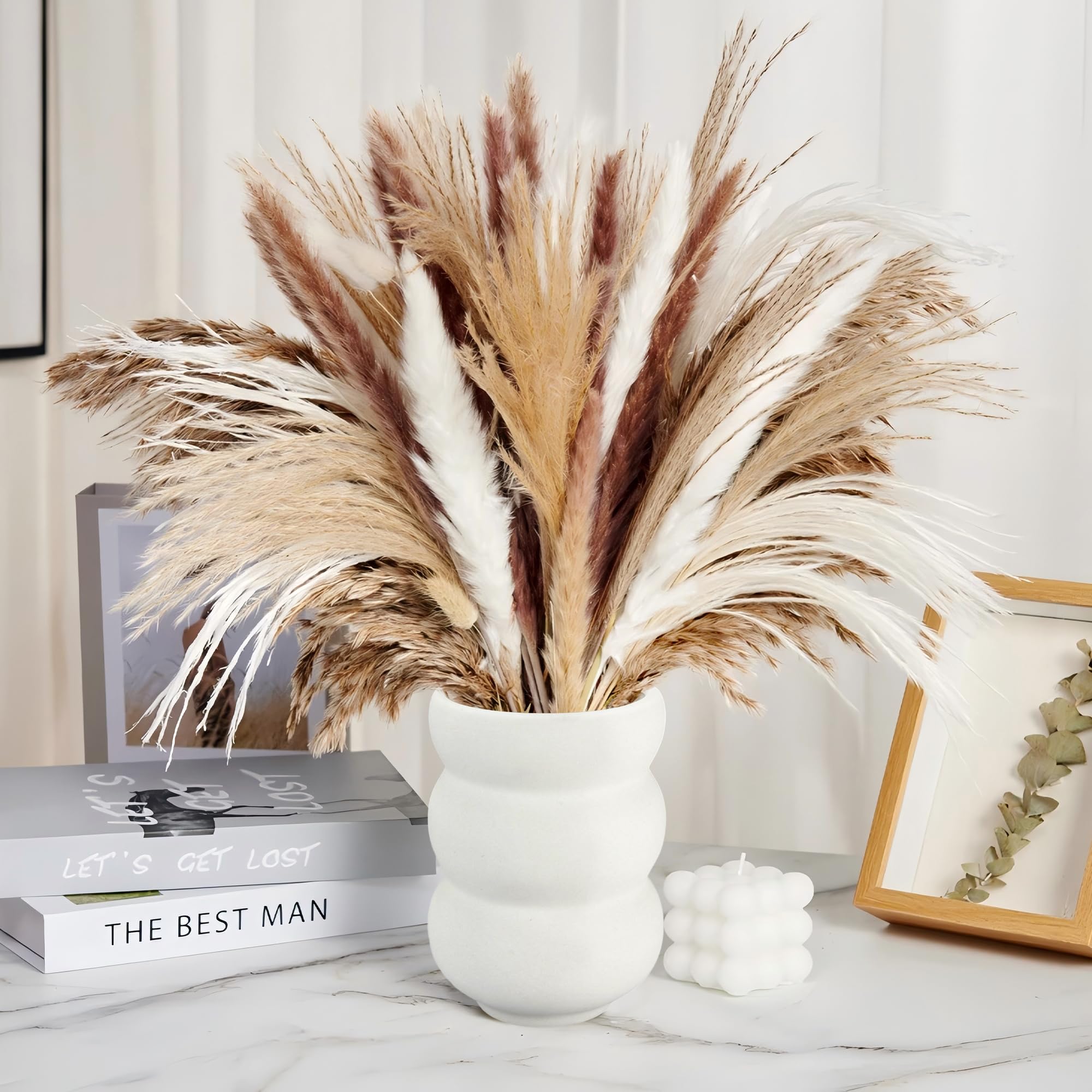 Weiße Keramikvasen, Set mit 10 kleinen Keramik-Blumenvasen, Großpackung für Hochzeitstisch, Tafelaufsätze, Dekoration, Pampasgras, modern, Boho, Heimdekoration, DIY-Geschenk