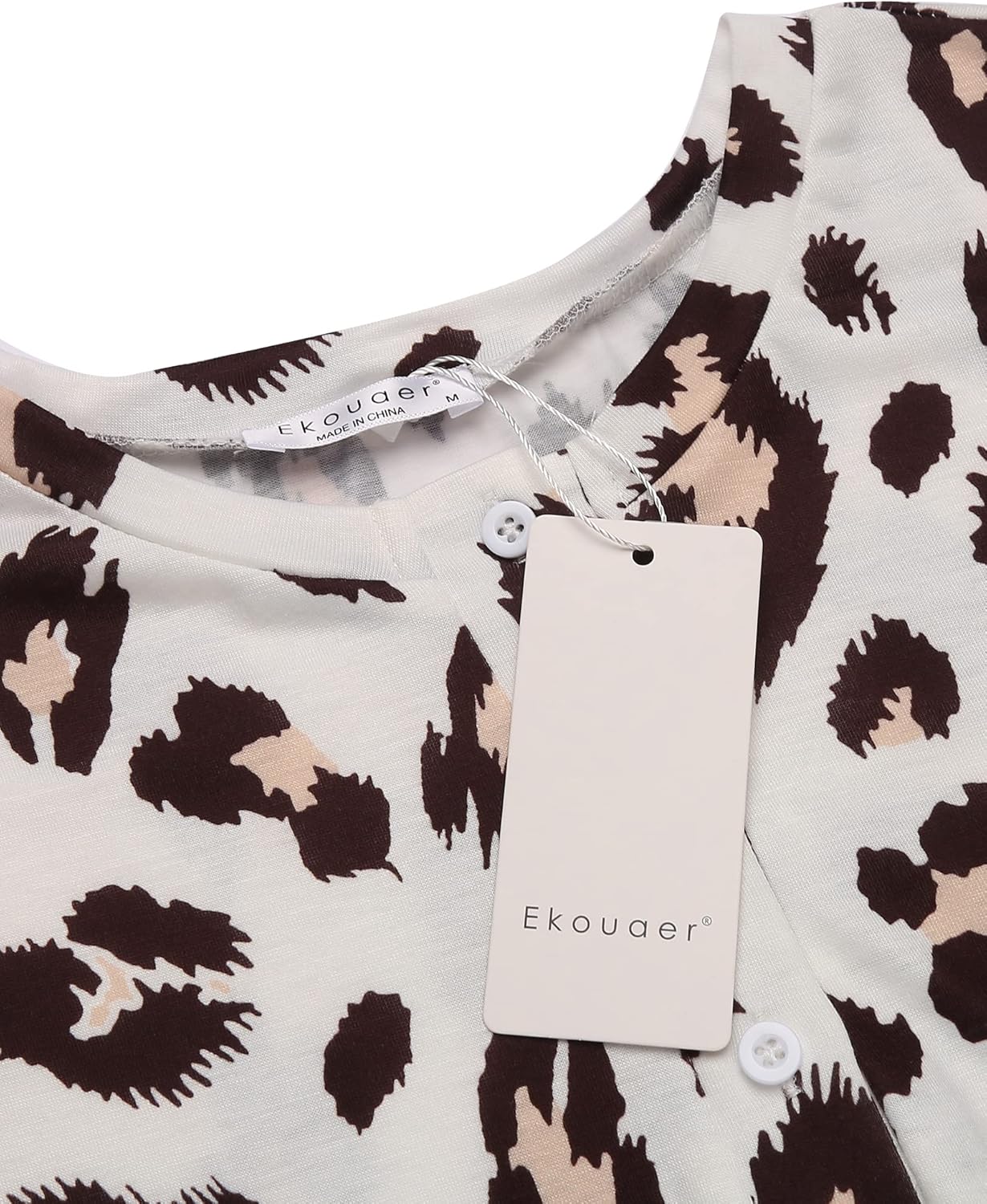 Ekouaer 2 Pack Womens Pajama Sets Short Sleeve Sleepwear Top with Shorts Pjs Soft Comfy Loungewear S-XXL - Image 3