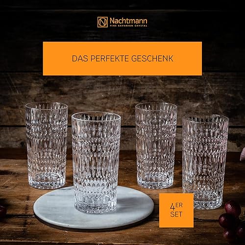 Miniatura 4 de Nachtmann Juego de vasos grandes Ethno de 4 piezas, capacidad de 14.9 fl oz