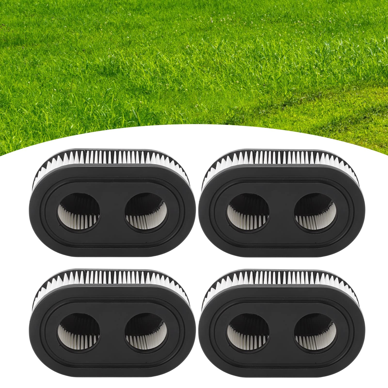 593260 Filtro 'aria, Cartuccia del Filtro 'aria in Gomma per Filtro del Tosaerba 4 Pezzi di Ricambio del Filtro del Tosaerba 798452 593260 per 500EX 550EX