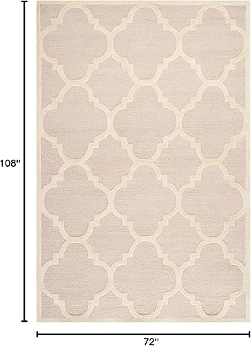 Miniatura 2 de Safavieh Cambridge Collection Tapete de lana hecho a mano, color celeste y marfil. CAM140A, Lana