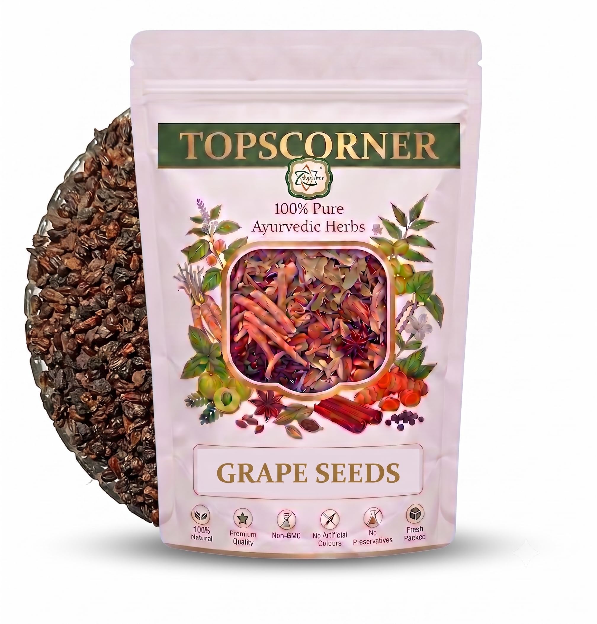 Grape Seeds Angoor Beej Vitis Vinifera, Plant Based, Pack of 2, 100 Grams-image-47